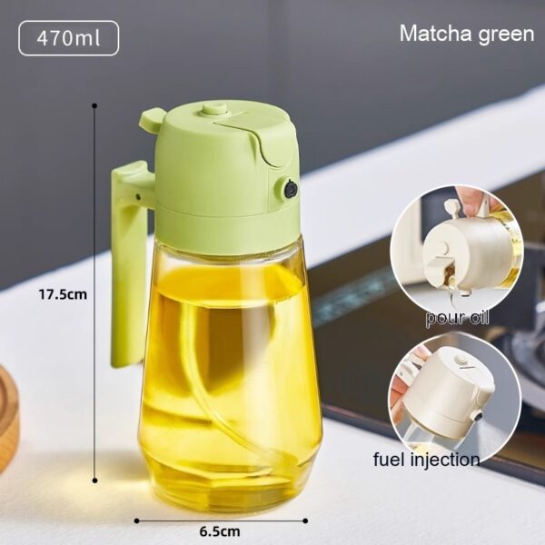 470ML Olive Oil Sprayer Dispenser For Cooking BBQ 2 In 1 Glass Oil Vinegar Soy Sauce Spray Kitchen Oil Bottle For Air Fryer - Image 3